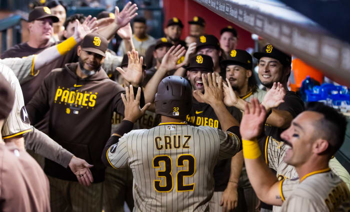 San Diego Padres dugout celebrates